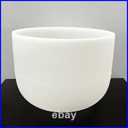 Silversky White E Note 4th Solar Chakra Frosted Crystal Singing Bowl 10 Box
