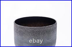 TOPFUND Obsidian G Note Frosted Crystal Singing Bowl 8 Inch