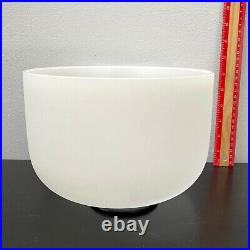 Topfund Frosted White Perfect F Heart Chakra 10 Crystal Singing Bowl MIB