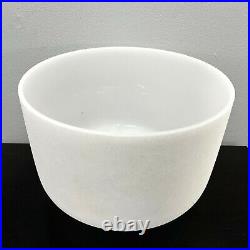 White C Note 4th Octave Root Chakra Frosted Crystal Singing Bowl 11